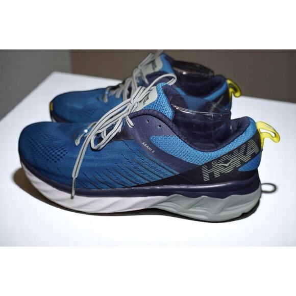 HOKA Arahi 3 Men’s Size 11 Blue Yellow Stability Running Shoes BSMI EU 45⅓ - Picture 1 of 13